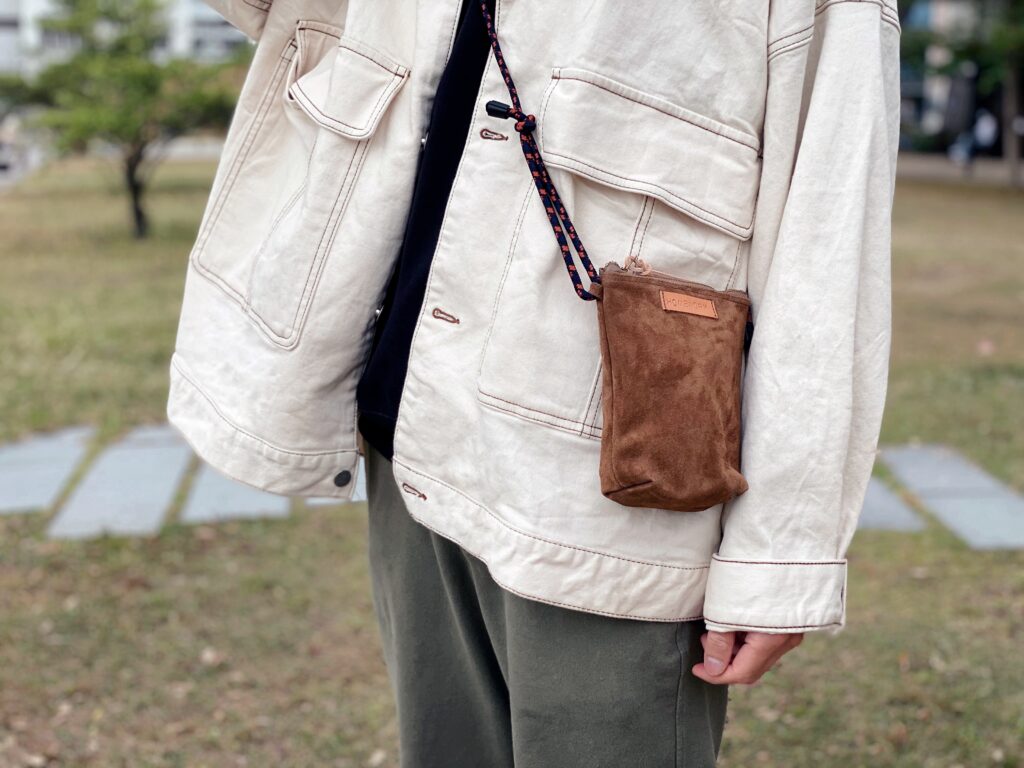 Suede Zipper Bag S
